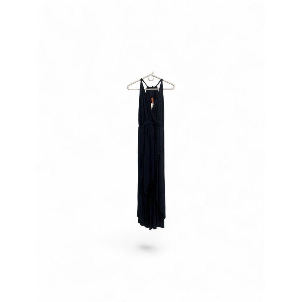 Gilli Rocca Racerback Hi-Lo Maxi Dress in the color Navy, size Large NWT